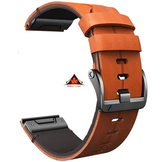 بند گارمین چرمی قهوه ای | ERSQCKL-008