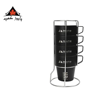 لیوان 2 جداره شاین تریپ ( پک 4 عددی ) | A415