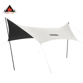 سایبان بلک داگ 27 متر مربع silver coated مدل hexagon به همراه 2 تیرک | BD-TM003