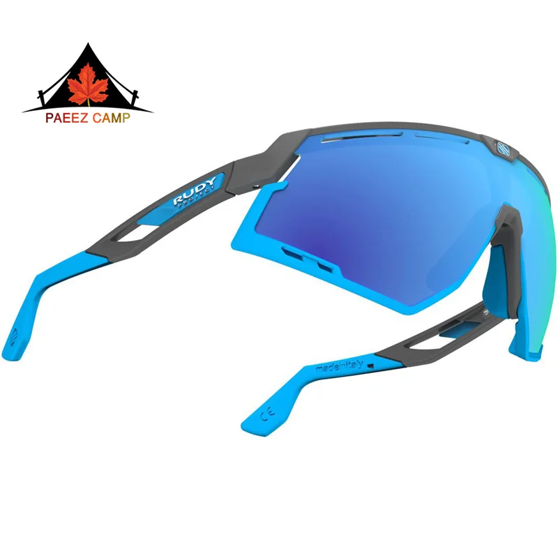 عینک ورزشی رودی مدل  DEFENDER PYOMBO MATTE BUMPERS AZUR MULTILASER BLUE